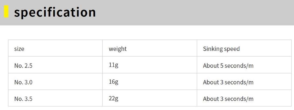 Yamashita Live Egi-O-K Squid Jig 3.0-16 Grams-3 Sec Per M 072 (3161)