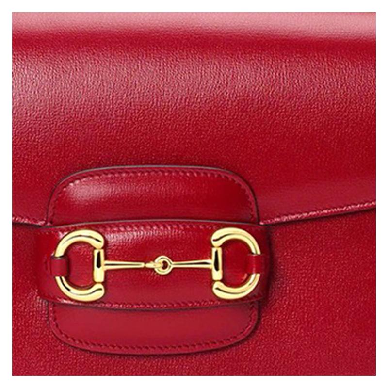 Gucci Horsebit 1955 Horsebit 1955 винтажная золотая пряжка кожаная седельная сумка на плечо через плечо маленькая женская красная