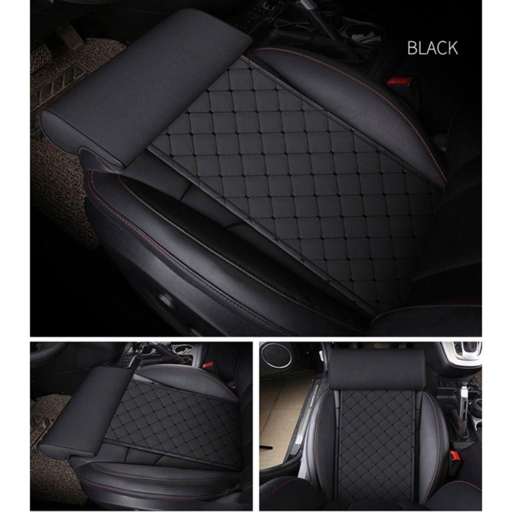 Leather Car Seat Extender Cushion Sweatproof Auto Front Chair Mat Leg Support Pillow Outdoor