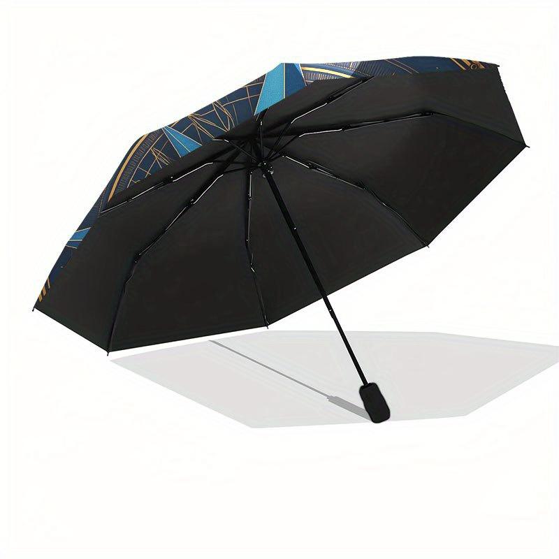 Navigate Your Journey: Compass Rose DesignUmbrella with Cute Design, Portable 3-Fold Compact Umbrella for Men & Women, Valentine's Day Mother's Day Ha