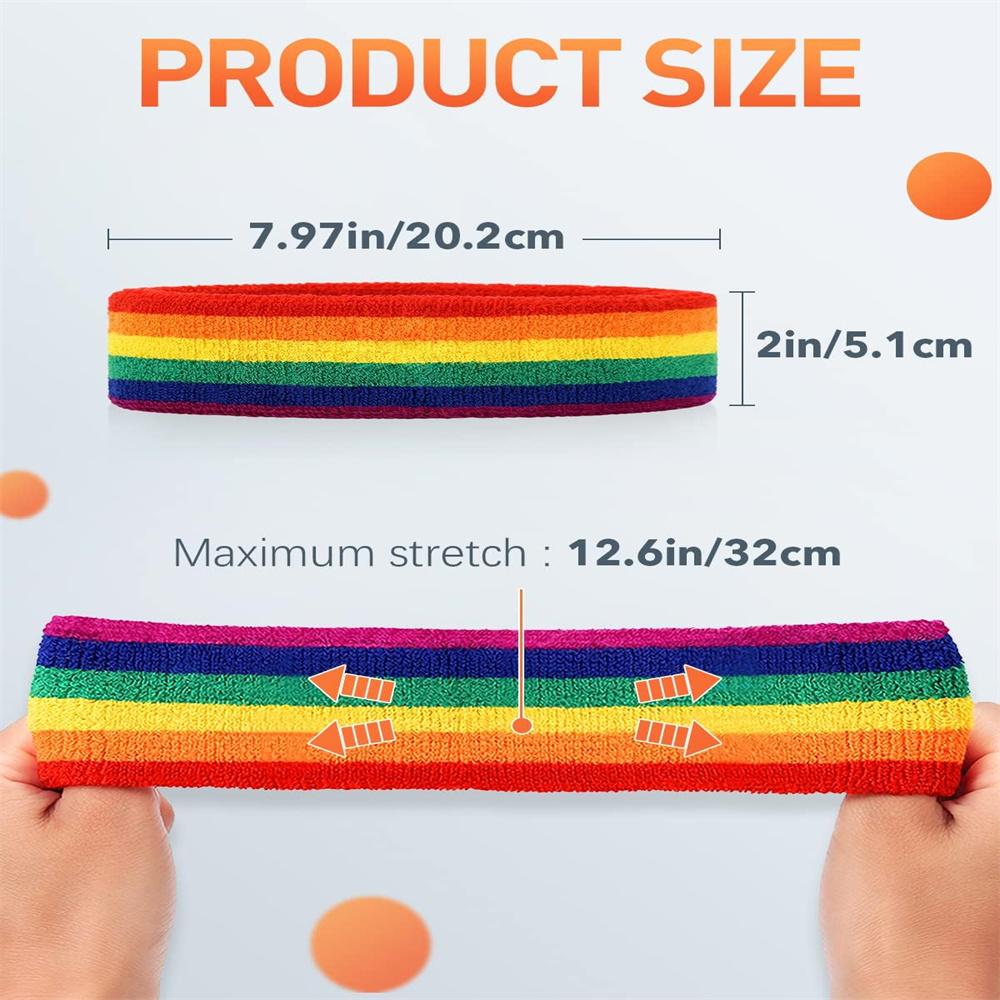 Colorful Sports Sweatband Set – 1 Headband + 2 Wristbands, Breathable & Sweat-Wicking, Perfect for Sports & Cosplay