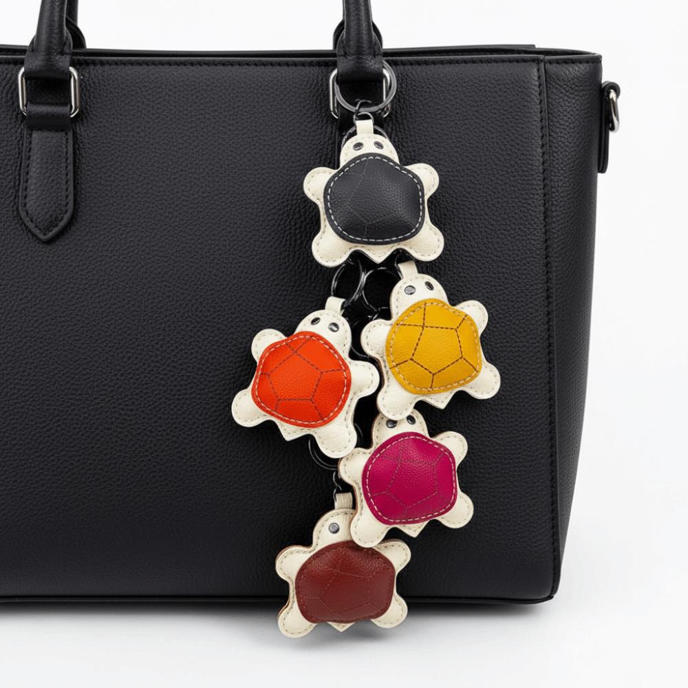 Animals Leather Turtle Pendant Hanger Bag Pendant Lovely Pu Leather Key Chain Bag Ornament