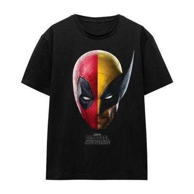 Унисекс футболка для взрослых Deadpool & Wolverine с портретом Дэдпула и Росомахи