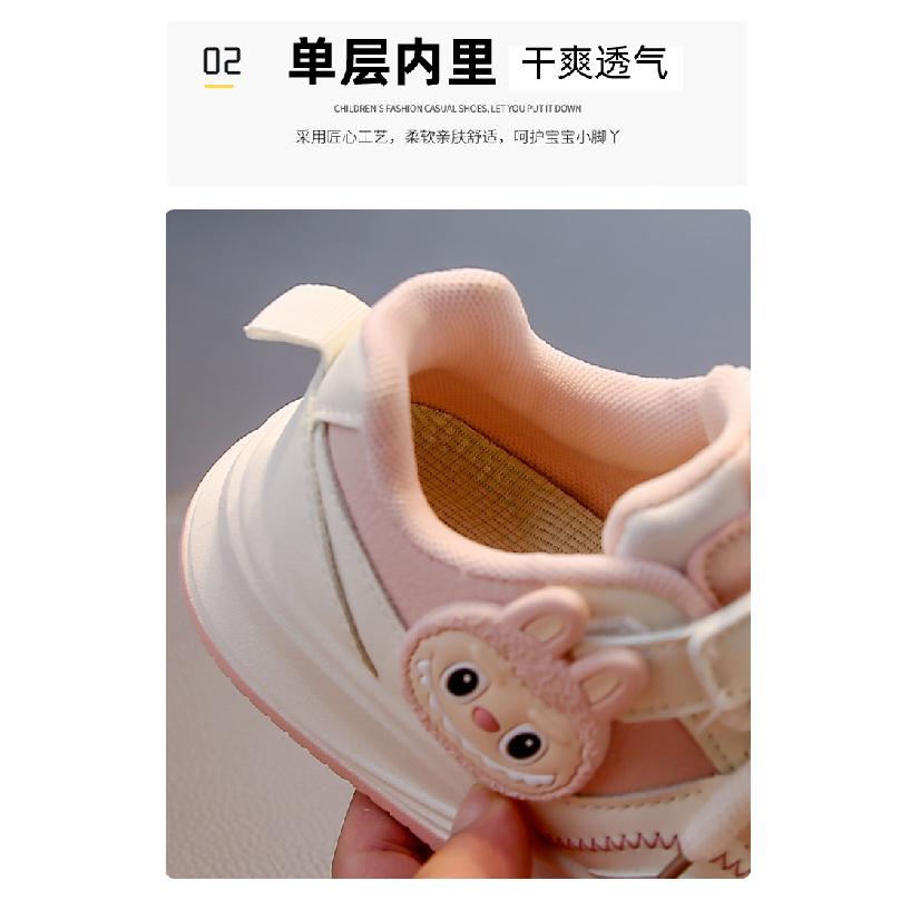 Children's Sports Shoes Girls' Board Shoes New Spring and Autumn Soft Sole Cartoon White Shoes Non-Slip Breathable Casual Shoes