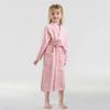 Drizzle Kids' Pure Cotton Hooded Quick-Dry Waffle Bathrobe