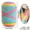 1 моток, примерно 633 фута градиентной радужной пряжи, используется для вязания своими руками, теплых свитеров, подходит для крючков 3-4 мм