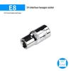 Metric 6-Point Flower-Shaped E-Type Socket Set: 1/2 Large, 3/8 Medium, 1/4 Small, Star Type.