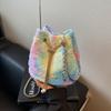 Dopamine Color Fur Glitter Bucket Bag New Pretty Adorable Girl Shoulder Bag Chain Shoulder Crossbody Bags