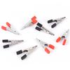 10Pcs Crocodile Clips Plastic Handle Testing Metal Alligator Clips Clamps