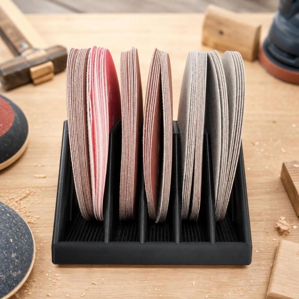 Creative Polishing Tool Organizer 3D Printed Desktop Document Shelf For 5 Inch Sand Paper