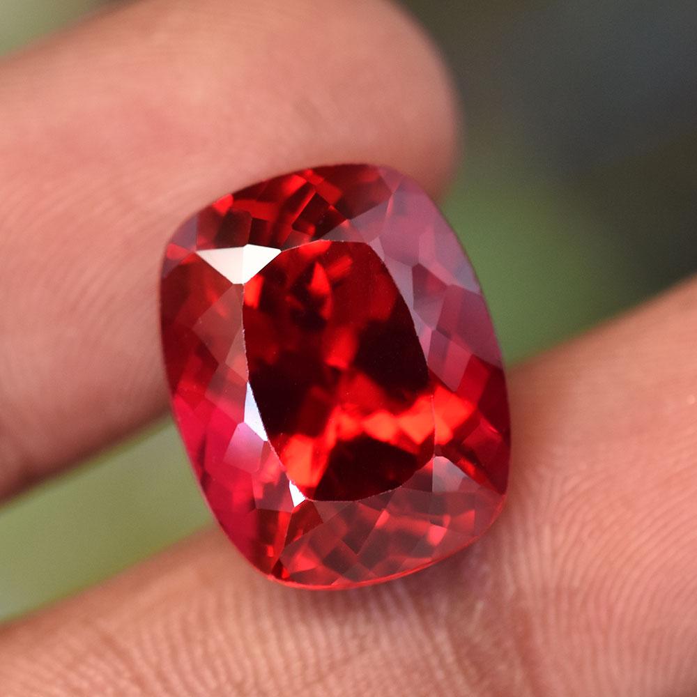 Natural Red Ruby Loose Gemstone 19 ct Cushion Cut for Anniversary for Jewelry Making and Crafts