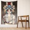 Chinese Opera Characters Wall Hanging Tapestry Mystery Retro Art Hippie Tapiz Aesthetics Room Home Decor