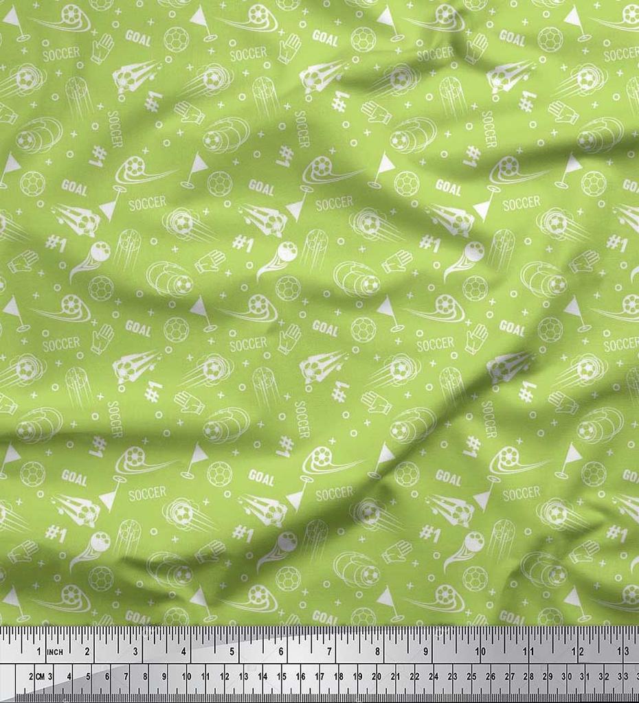 Soimoi Японский креп-сатин, геометрический знак, флаг и футбольная спортивная ткань с принтом по метрам, 42 дюйма