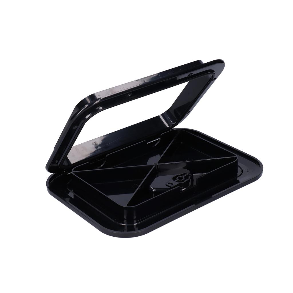 Marine Boat Deck Access Hatch Inspection Cover Ultraviolet Resistant Black 14.75x10.6in