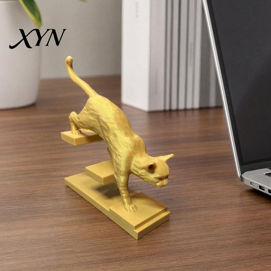 Трехмерная скульптура-лестница, 3D-печатная фигурка кошки/собаки, скульптура животного на ступеньках, стильные домашние украшения, форма кошки/собаки, ступенчатая, художественная