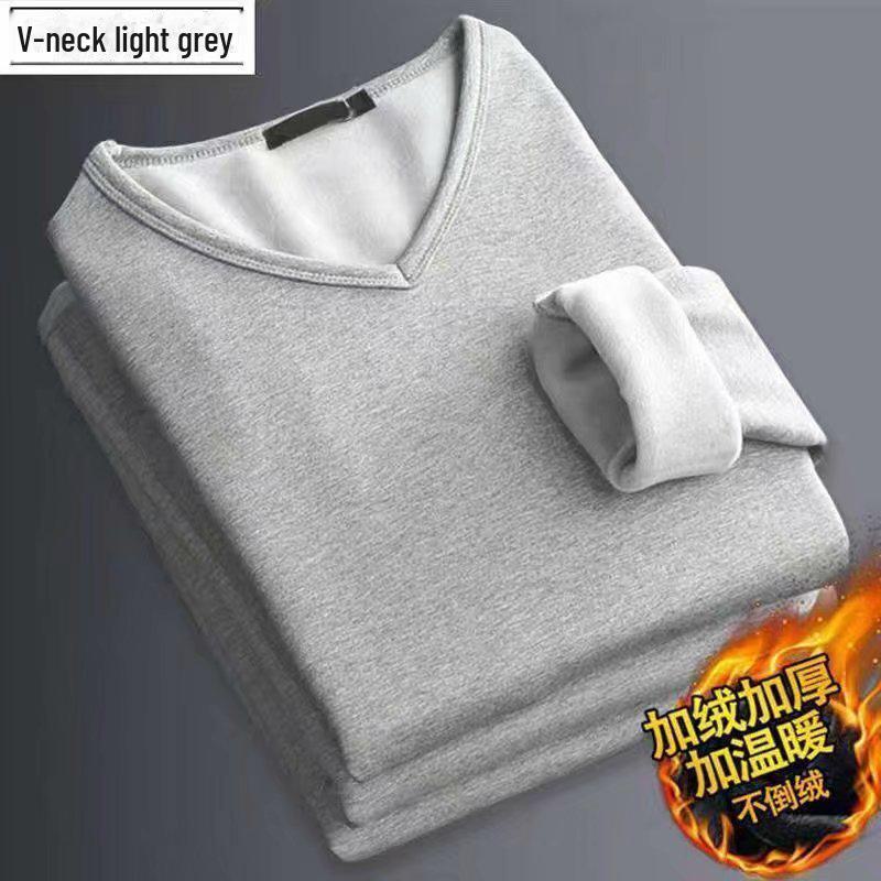 Мужской зимний бархатный термотоп Plus: Плотный, стильный и теплый базовый слой или верхняя одежда для создания молодого образа