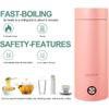 Портативный электрический чайник для кипячения воды - Дорожный чайник с автоматическим отключением - Портативный водонагреватель - Устройство для нагрева воды на одну чашку - 400 мл
