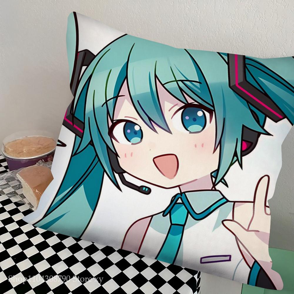 1 шт. H-Hatsunes M-Miku Наволочка Квадратная Спальня Диван Отдых Комфорт Подушка Автомобиль Гостиная Домашний Декор