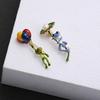 Vivid Frog Holding Colorful Balloon Cycling Frog Brooches Small Animal Brooch