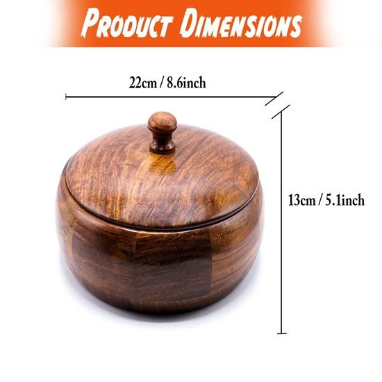 Деревянные сервировочные запеканки, резной контейнер для хранения роти, коробка для чапати, горячий горшок, запеканка, роти дабба с крышкой для кухни