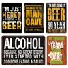 INEED Decor Retro Alcohol Beer Brand Metal Sign Vintage Tin Plate Wall Poster Home Decorative For Bar Club Man Cave Wall Decor