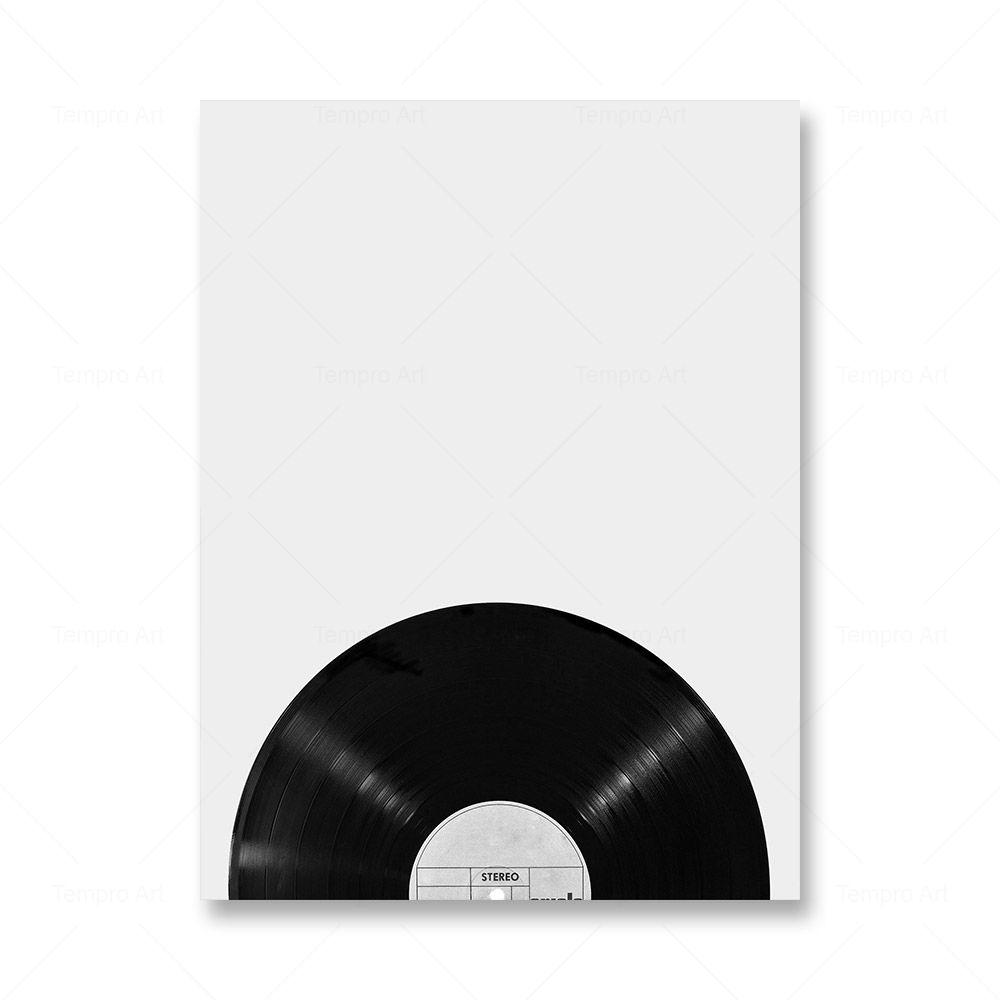 Черно-белые музыкальные принты, ретро виниловая пластинка, гитарный постер, настенная живопись на холсте, скандинавская картина для гостиной, домашний декор