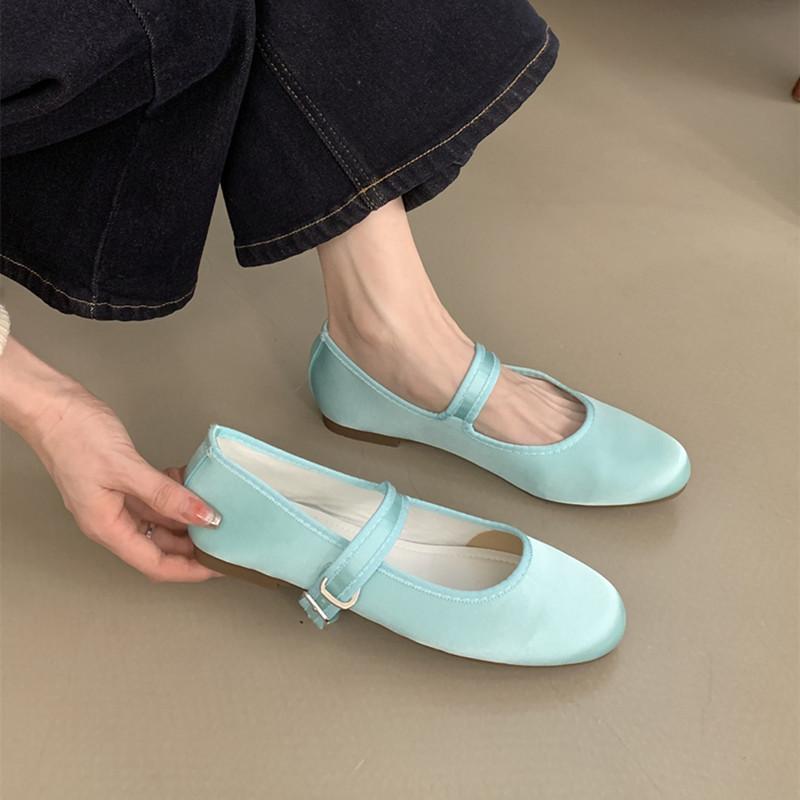 Мода Bailamos Женские балетки Мода Круглый носок Неглубокие Слипоны Женские Мягкие Женские Мэри Джейн Балетки Плоский каблук Повседневные Балетки