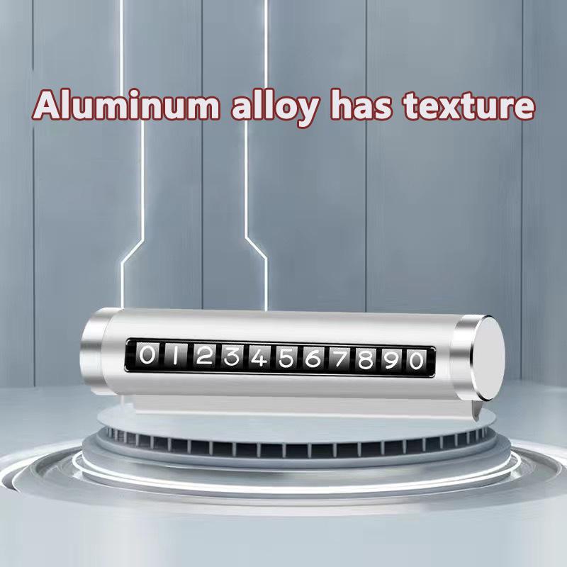 Металлическая карта временной парковки автомобиля Поворотная табличка с номером телефона Алюминиевые наклейки Парковка Остановка в автомобиле-стиль Автоаксессуары