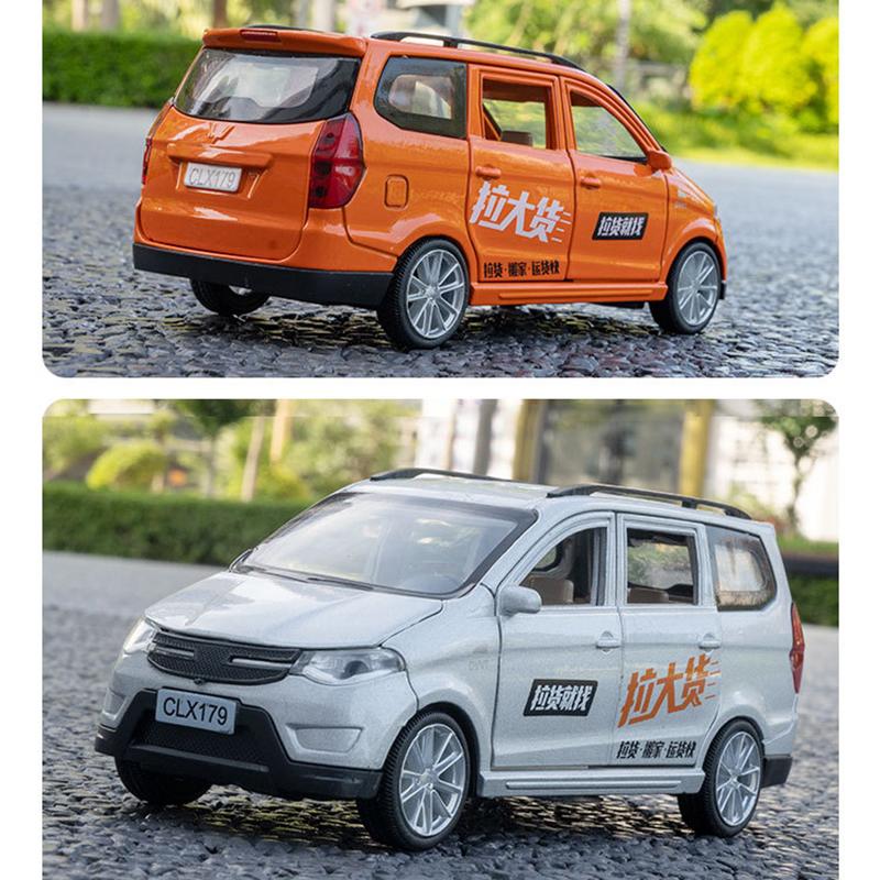1:32 WULING Hongguang S Van, модель автомобиля из сплава, имитация литья под давлением металла, звуковые и легкие модели транспортных средств, коллекция детских игрушек