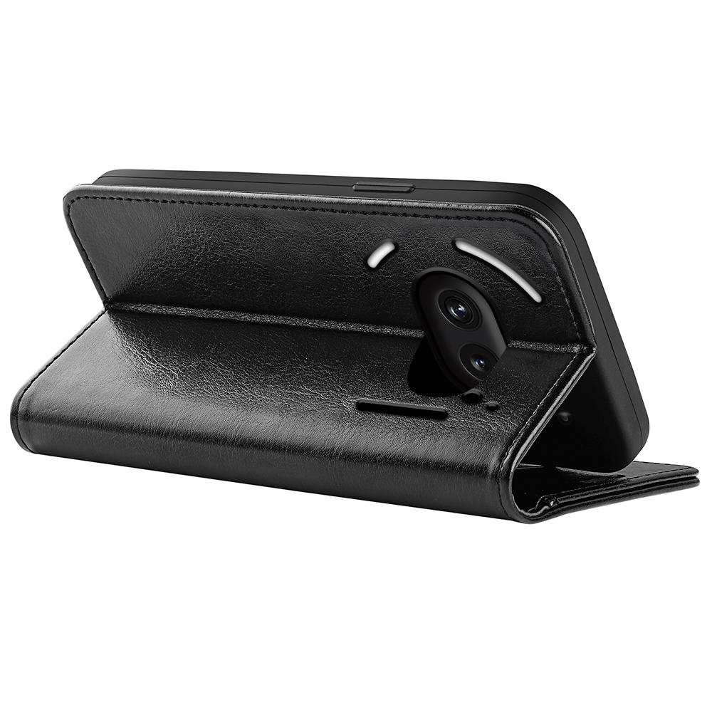 For Nothing Phone (2a) Plus/Phone (2a) Case Crazy Horse Texture PU Leather+TPU Flip Phone Cover