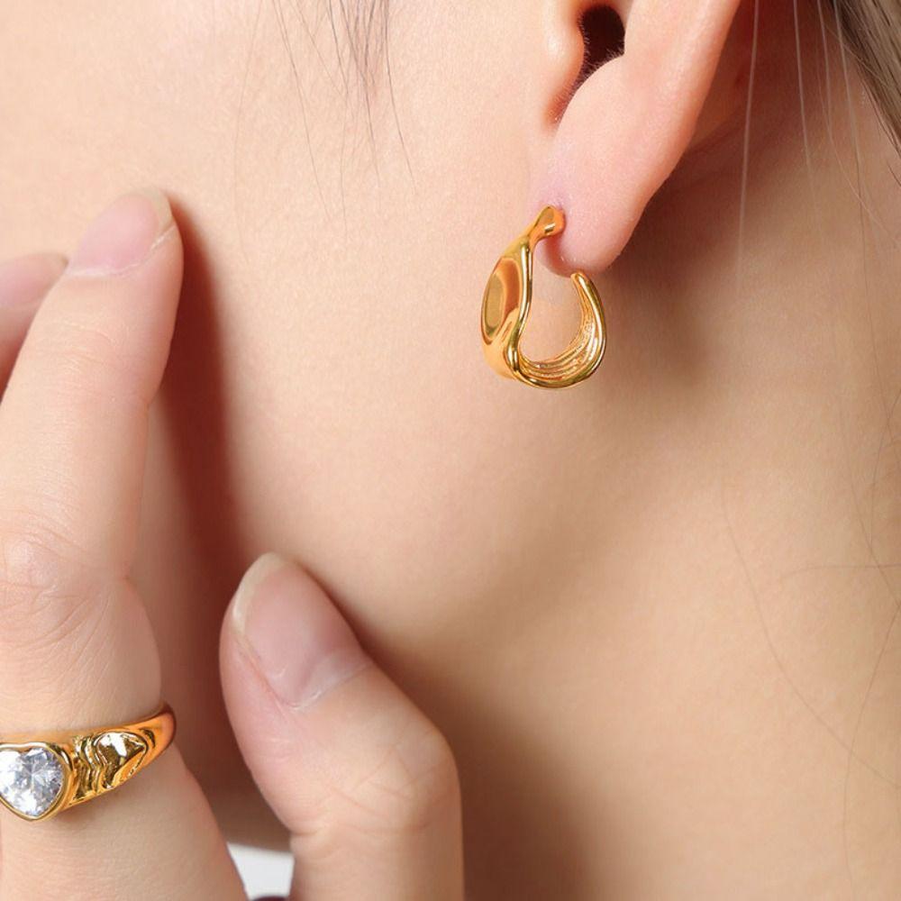 Stainless Steel Earring Jewelry Fashion Women Jewelry High-grade Geometric Earrings Girl