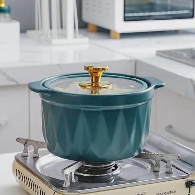 Современная простая матовая глазурь из керамики - жаропрочная, креативная кастрюля для тушения