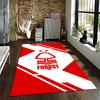 "Red and White Forest Logo Carpet with Modern Design, Home Decor" Suitable for use as an anti-slip for living room bedroom sofas