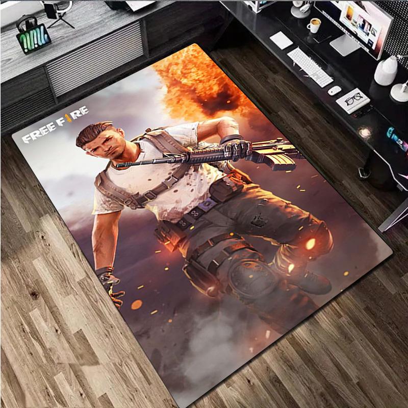 1Pc Free Fire Print Rug - home decoration Carpet For Living Room Bedroom Flooring Computer Chair Area Rug