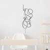 Wall Ornament Minimalist 3D Face Line Art Silhouette Wall Hanging Iron Abstract Craft for Home Decoration