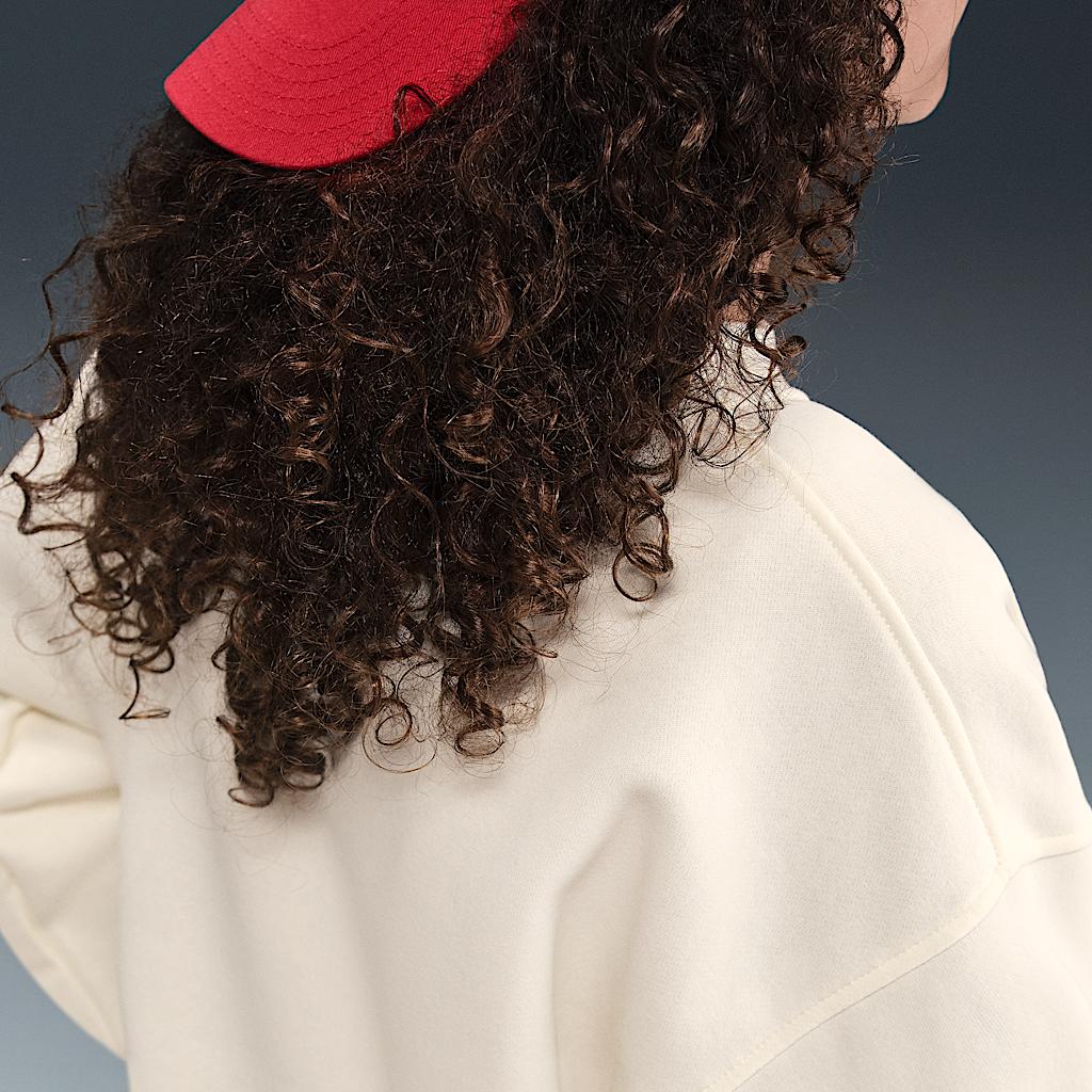 Nike Свитшот однотонный с круглым вырезом и длинным рукавом, детские топы, белый FD2923-047