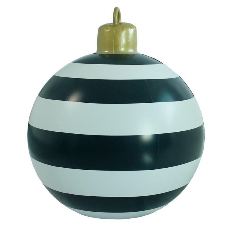 60 см Рождественский надувной шар, украшенный шаром из ПВХ, гигантские большие шары, елочные украшения, игрушечный шар без светового украшения