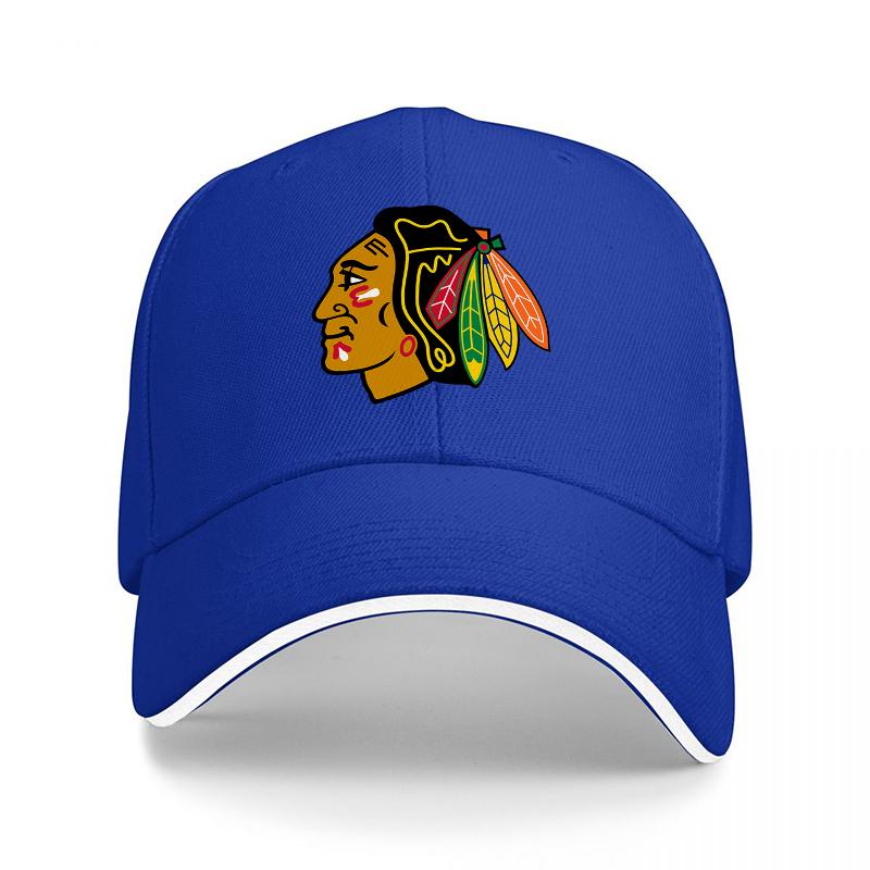 Бейсболка Chicago Blackhawks Черная Регулируемая Кепка с Логотипом Команды для Фанатов и Спортивных Энтузиастов