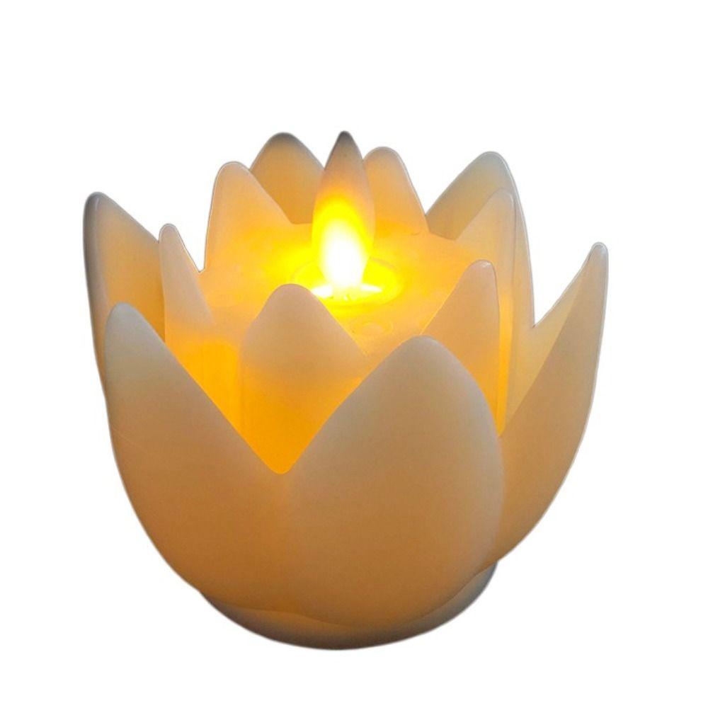 Creative LED Night Light Colorful Tea Lights Indoor Outdoor Lighting Lotus Lamp Xmas Birthday