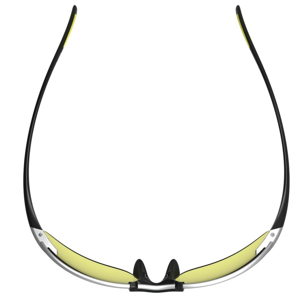Спортивные солнцезащитные очки SWANS Airless Wave Lens Модель можно использовать ночью MTSIL Matte Titanium Silver x Matte Multi-Coated SA-517 Black/Yellow