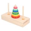 Puzzle Game Wooden Tower Educational Logical Thinking Training 10 Rings Tower Intellectual Toy