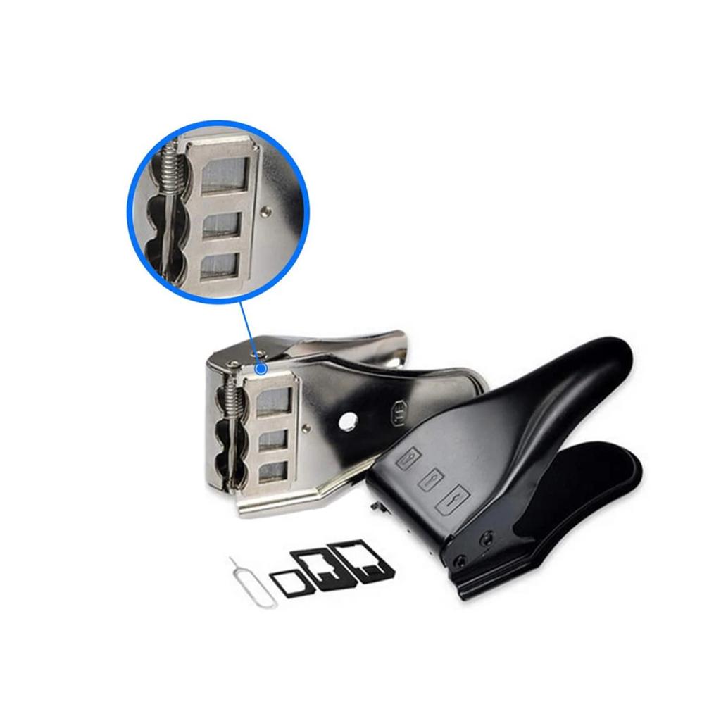 SIM card cutter 3-knife card cutter Cutting pliers Suitable for all SIM cards for smartphones tablets With card removal pin
