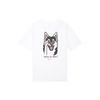 Husky Print Breathable Short Sleeve T-Shirt Women Tops White DJ1846-100