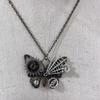 Gothic Gear Butterfly Necklace Steampunk Old Necklace Accessories Mechanical Lace Gear