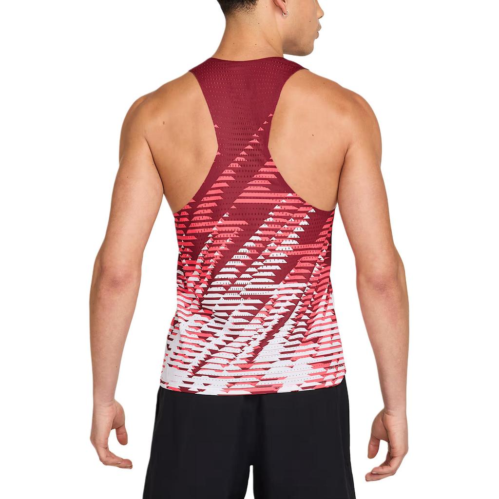 Nike Aeroswift Btc Dri-Fit Adv Бег Облегающий Быстросохнущий Прохладный Жилет Мужские топы Белый Командно-красный Ярко-красный HF6616-100