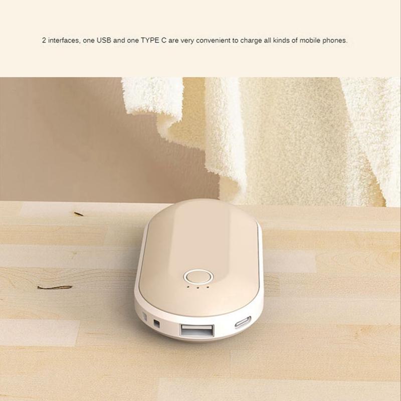 Грелки для рук перезаряжаемые, 5000 мАч электрическая портативная карманная грелка, теплотерапия отлично подходит для улицы, охоты, гольфа