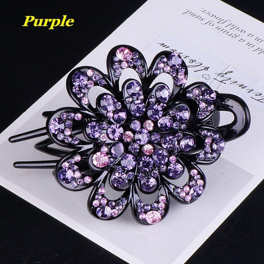 Заколки для волос Аксессуары для головных уборов Булавки-ласточкин хвост Заколки-уточки Заколки для волос Заколка для волос со стразами Кристаллический цветок