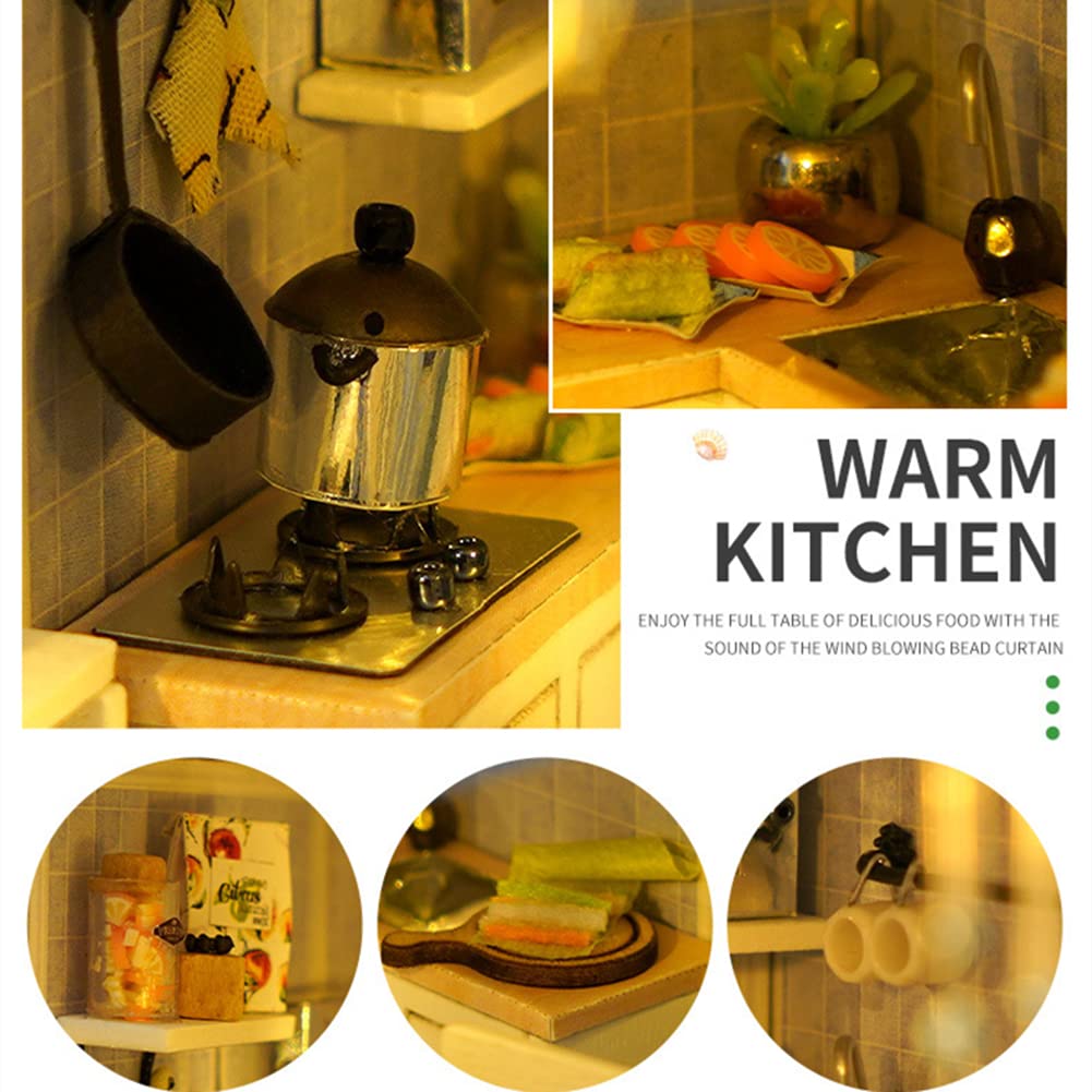 Кукольный домик Fashion Alley, набор для самостоятельной сборки, миниатюрная мебель, набор для творчества с пылезащитным чехлом TD42 "Weilan Seal"