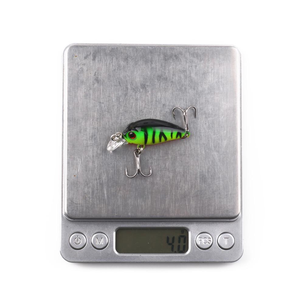 HENGJIA 1pcs Mini Laser Crankbait Fish Hook Trout Bass Pike Fishing Lure Wobbler Accessories