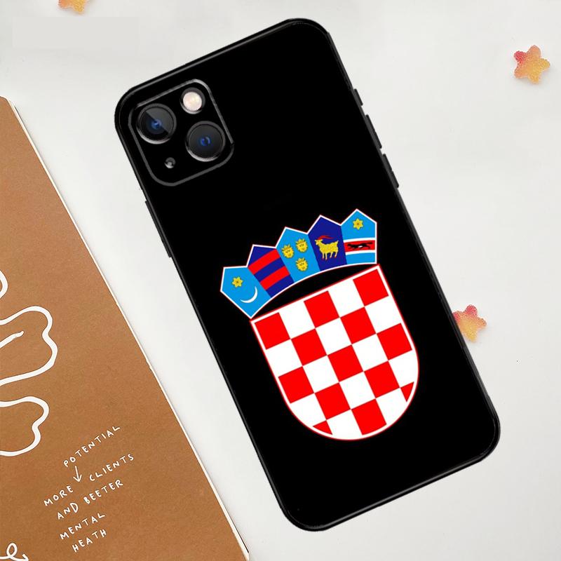 Чехол с гербом и флагом Хорватии для Apple iPhone 16 15 14 13 11 12 Pro Max Mini XR 15 16 Plus 16e Защитная крышка